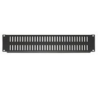 Panel Ciego ventilado 2 Unidades para armarios Rack 19" Negro Tornillos incluidos