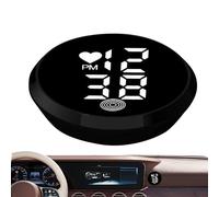 Panel Clock For Car | Stick On Clock For Cars Dashboard | LED Time Display Watch Stick On | Motorbike Adhesive Digital Clocks F0r Motorcycle Car Bike Truck Air Vent Dashboards