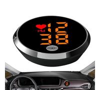 Panel Clock For Car | Stick On Clock For Cars Dashboard | LED Time Display Watch Stick On | Motorbike Adhesive Digital Clocks F0r Motorcycle Car Bike Truck Air Vent Dashboards