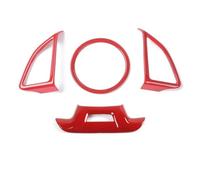 Panel Consola Central Para Chevrolet Para Camaro 2017 2018 2019 2020 2021 2022 2023 2024 Decoración Del Volante Del Coche Cubrir Accesorios Interiores Interior Accesorios(Red K)