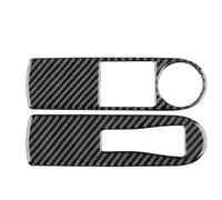 Panel Consola Central Para Clio 4 2013-2017 2018 Pegatina Fibra Carbono Suave Real LHD RHD Botón Ventana Delantera Coche Embellecedor Interior Exterior Interior Accesorios(Inner Black Carbon)