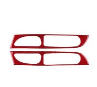 Panel Consola Central Para Clio 4 2013-2017 2018 Pegatina Fibra Carbono Suave Real LHD RHD Botón Ventana Delantera Coche Embellecedor Interior Exterior Interior Accesorios(Outer Red Carbon)