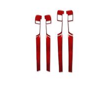 Panel Control Central Coche Para A3 Para S3 Para 8P 2006 2007 Tirador Puerta Fibra Carbono Marco Panel Tira Decorativa Interior Coche(4 A Red)