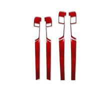 Panel Control Central Coche Para A3 Para S3 Para 8P 2006 2007 Tirador Puerta Fibra Carbono Marco Panel Tira Decorativa Interior Coche(4 B Red LHD)