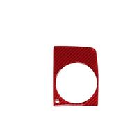 Panel Control Central Coche Para Q7 2007-2015 Adhesivo Panel Apoyabrazos Central Fibra Carbono Portavasos Reposabrazos Interior(Carbon red)