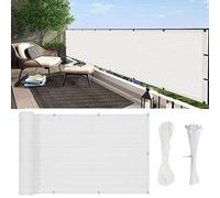 Panel cortavientos para exteriores de 50 x 200 cm para jardín y balcón, resistente a los rayos UV, lazos ajustables incluidos, perfecto para privacidad y protección en el patio trasero, solución de