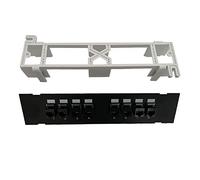 Panel de 8 puertos CAT6 RJ45 extensor Keystone Gigabit LAN acoplador ranura para Internet Ethernet recto a través de 8 puertos panel CAT6 RJ45 extensor Keystone Gigabit LAN