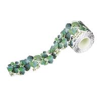 Panel de acabado con borde de eucalipto - Expositor decorativo de pared de eucalipto - Adhesivo con borde autoadhesivo - Borde impermeable para ventanas y paredes - Decoración de pared multiusos