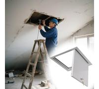 Panel de acceso al ático de aleación de aluminio con cerradura, escotilla de inspección de techo segura para una fácil revisión de fontanería de pared