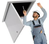 Panel De Acceso Al Techo, Trampilla De Inspección De Metal Duradera para Paneles De Yeso, ático Y Plomería: Pequeñas Puertas De Acceso para Un W X H 400x450mm/16x17.7in