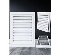 Panel de acceso con bisagras de metal con rejilla de ventilación, puerta de inspección con malla filtrante y ventilación for cuarto de servicio for programa de HVAC.(35x35cm/13.8x13.8in)