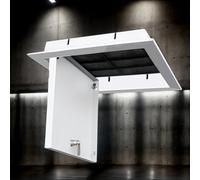 Panel de Acceso con Cerradura, Puerta de Acceso de plomería Blanca, Marco de Aluminio con Placa de Acero(8x10inch/200x250mm)