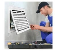 Panel de acceso con rejilla, La puerta de acceso con persiana a presión for inspección de plomería se adapta a varios tamaños(55x60 cm)