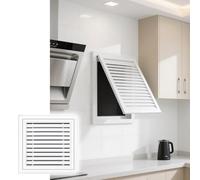 Panel de acceso con rejilla y filtro for pared y techo (1 unidad), puerta de servicio blanca for acceso a paneles de yeso y cableado.(300x300mm)