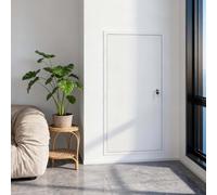 Panel de acceso con revestimiento metal y marco aluminio - Puerta inspección resistente al fuego para pared, techo, gabinete cubierta caja fusibles para paneles yeso(24x20in/61x51cm)