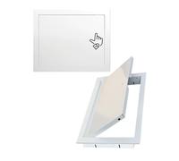 Panel de Acceso de Acero galvanizado con Marco de Aluminio, Puerta de Acceso Interior y Exterior con Mecanismo de Clic, trampilla de inspección para Paredes y techos, Cerradura de Puerta de