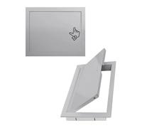 Panel de Acceso de Acero galvanizado con Marco de Aluminio, Puerta de Acceso Interior y Exterior con Mecanismo de Clic, trampilla de inspección para Paredes y techos, Cerradura de Puerta de