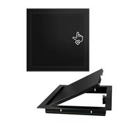 Panel de Acceso de Acero galvanizado con Marco de Aluminio, Puerta de Acceso Interior y Exterior con Mecanismo de Clic, trampilla de inspección para Paredes y techos, Cerradura de Puerta de