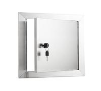 Panel de acceso de acero inoxidable con cerradura y llaves, puerta de acceso duradera para ático y cocina al aire libre para barbacoa, fontanería y electricidad (19.6 x 19.6 pulgadas), resistente a la