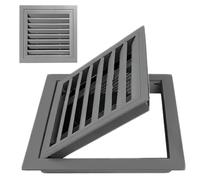 Panel de acceso de aleación de aluminio duradero for mantenimiento e inspección futuros - Puerta decorativa con lamas for plomería(Gray,70x50cm)