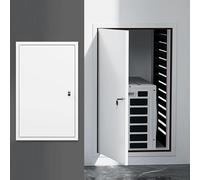 Panel de acceso de aluminio blanco con cerradura 30/36/51/56/71/91 cm para pared de yeso, puerta de acceso para fontanería, 45 x 95 cm, ideal para acceso a techo y pared.