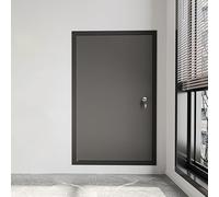 Panel de acceso de aluminio bloqueable for paneles de yeso, puerta de inspección Invisible for HVAC y fontanería, resistente al fuego, 1 unidad(Black,25.4x66cm)