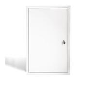Panel de acceso de aluminio con cerradura y llave para techo y puerta de ático, puerta de servicio de fontanería para un fácil mantenimiento (30 x 55 cm)