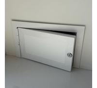 Panel de acceso de aluminio de 30 x 50, 35 x 85, 60 x 60, 60 x 70, 65 x 80, 70 x 75 cm, puerta de inspección blanca para ocultar cables/tuberías, trampa de pared para un fácil acceso (ancho x alto 35