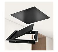 Panel de acceso de aluminio negro para pared y techo, tamaños personalizables (40 x 40 cm), puerta de acceso fácil de instalar para techos suspendidos, panel de auditoría