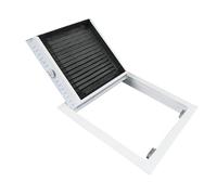 Panel de acceso de aluminio personalizado para fontanería y electl, puerta de acceso al ático con cubierta de malla, rejilla de filtro de aire de retorno de barra fija, montaje en pared y techo (70 x