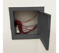 Panel de acceso de metal con ajuste a presión de bloqueo para paneles de yeso, techo y pared, varios colores, color gris, 20 x 13 cm, y solut de acceso seguro