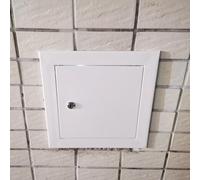 Panel de acceso de metal con cerradura, puerta de acceso pequeña al ático para paneles de yeso y fontanería, cubierta eléctrica de inspección oculta, 35 x 50 cm, solución duradera y segura