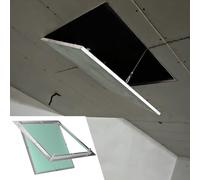 Panel de acceso de metal e para techo, puerta de acceso oculta para fontanería, ático, hotel, hospital, placa de cubierta de pared pintable (30 x 30 cm)