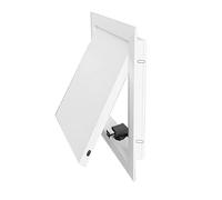 Panel de acceso de techo de metal personalizable de 26 x 34 pulgadas, puerta de ático de yeso blanco para un fácil mantenimiento, canal de lavandería y acceso a la pared del baño, solución duradera y