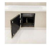 Panel de acceso empotrado de acero para instalaciones de fontanería en paredes de pladur, puerta acceso alicatada, tapa inspección oculta con bisagra invisible(15x15cm/6x6")