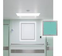 Panel de acceso empotrado for paneles de yeso, puerta de acceso con marco de aluminio pintable for pared y techo, ideal for uso doméstico y de oficina(775x775mm)