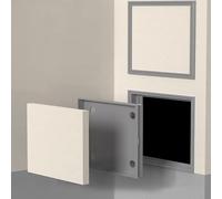 Panel de acceso invisible de PVC, placa de cubierta oculta para baño, cocina, ducha o pared del ático, 6.3 x 6.3 pulgadas, escotilla de inspección de fontanería, paquete de 2