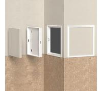 Panel de acceso invisible de PVC, placa de cubierta oculta para baño, cocina, ducha o pared del ático, 6.3 x 6.3 pulgadas, escotilla de inspección de fontanería, paquete de 2
