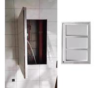Panel de acceso magnético de 50 x 55 cm, cubierta de pared de aluminio para fontanería, diseño de empuje para abrir, perfecto para espacios de 30 a 120 cm, elegante solución para renovación de baño