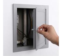 Panel de Acceso Metálica Trampilla Pladur Puerta de Acceso Oculta, Tapa de Acceso a Servicios con Marco de Aluminio, Trampilla de Inspección Impermeable para Baño, Ducha y Garaje(Gris,200x250 mm)