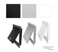 Panel de Acceso Metálico Blanco 200x200 300x300 400x400 mm, Cubre Contador Agua Gas con Cerradura a Moneda, Trampilla Registro para Pared Techo Caja de Conexiones Bricolaje(Gray,350x350mm)
