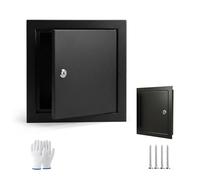 Panel de Acceso metálico con Cerradura para Placas de Yeso de 300x300, 400x400 y 600x600 mm, Blanco. Tapa de Orificio de Pared/Techo, trampilla de desván, Panel de baño, Puerta de Caja de co