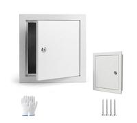 Panel de Acceso metálico con Cerradura para Placas de Yeso de 300x300, 400x400 y 600x600 mm, Blanco. Tapa de Orificio de Pared/Techo, trampilla de desván, Panel de baño, Puerta de Caja de co