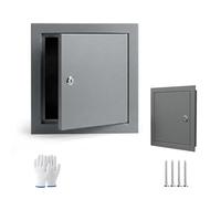 Panel de Acceso metálico con Cerradura para Placas de Yeso de 300x300, 400x400 y 600x600 mm, Blanco. Tapa de Orificio de Pared/Techo, trampilla de desván, Panel de baño, Puerta de Caja de co