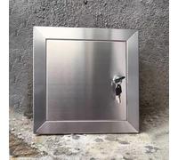 Panel de acceso metálico con cerradura y llaves para techo y pared, puerta de servicio oculta para electricidad y fontanería