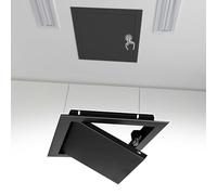 Panel de acceso negro de 15 x 30 cm, aluminio para inspección, puerta de inspección de techo, escotilla de acceso para paneles de yeso, cubierta de revisión, accesorio de fácil instalación