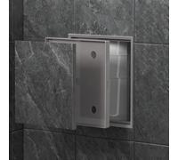 Panel de acceso oculto de plástico, escotilla de inspección invisible, puerta de revisión de PVC para fontanería y electricidad, blanco, 20 x 20 cm (gris, 15 x 20 cm)