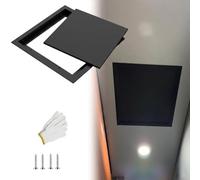 Panel de Acceso Oculto para Techo Trampilla Pladur 20 25 30 55cm Puerta de Inspección Extraíble con Marco y Panel Metálicos, Cubierta de Puerta de Servicio Eléctrico y Fontanería(Negro,200x250 mm)