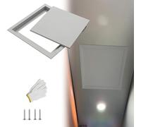 Panel de Acceso Oculto para Techo Trampilla Pladur 20 25 30 55cm Puerta de Inspección Extraíble con Marco y Panel Metálicos, Cubierta de Puerta de Servicio Eléctrico y Fontanería(Gris,300x550 mm)