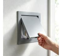 Panel de Acceso Oculto para Techo Trampilla Pladur Tapa de Registro para Ducha de Baño，100 200 300 400 500 600mm Puertas de Fácil Acceso Pintables para Fontanería Pared y Techo(Gris,200x250 mm)
